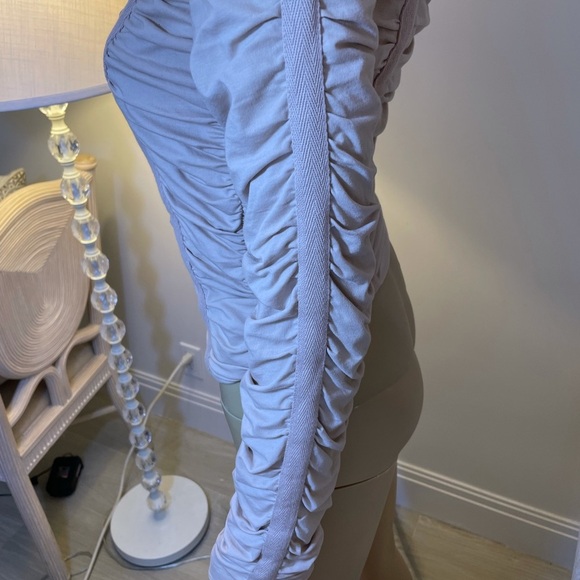 Armani Exchange, Ruched Skin Tight zip up turtleneck top Sz S Like New - Picture 6 of 13